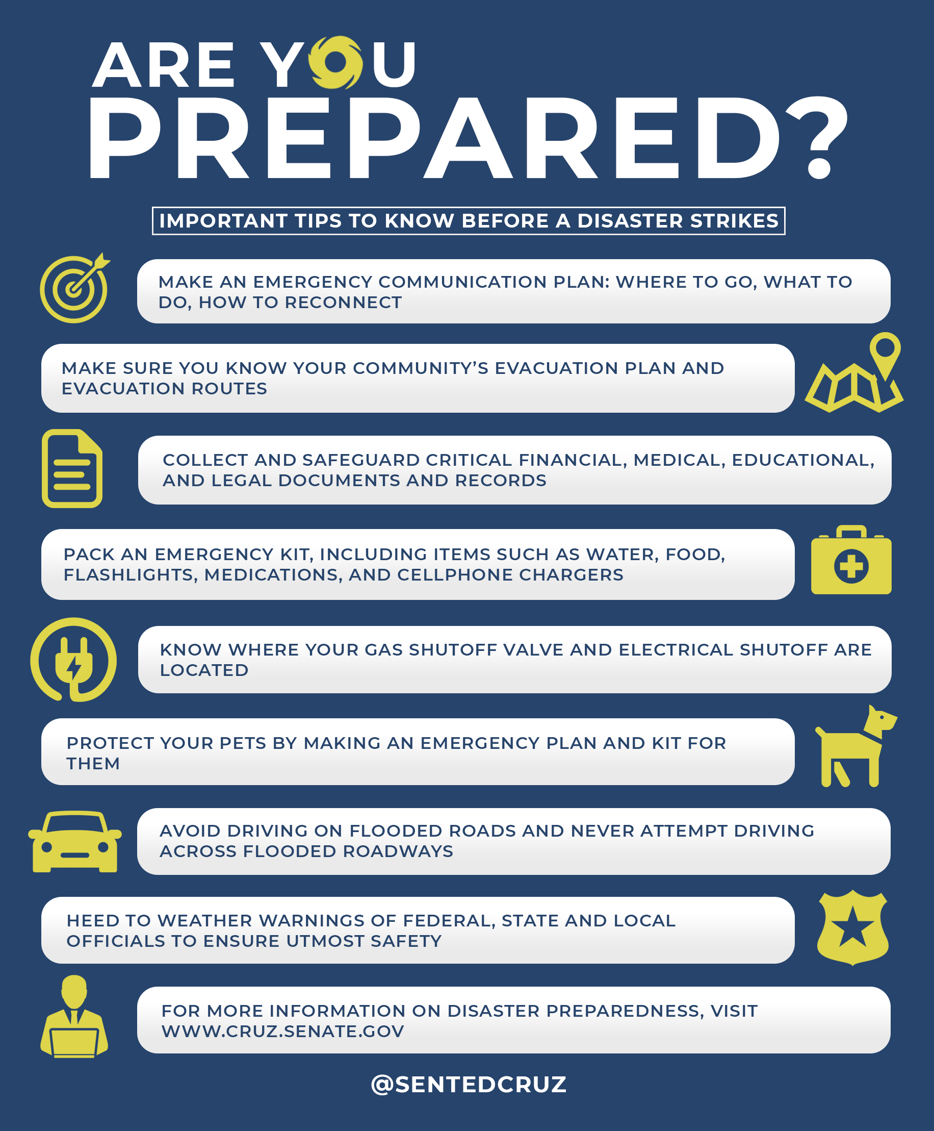 Hurricane preparedness lessens stress when a disaster strikes