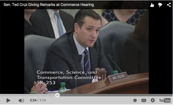 Sen. Ted Cruz Gives Remarks at Commerce Hearing